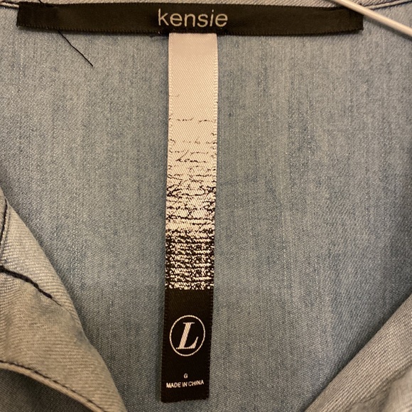 NWOT~ Kelsie Two-Toned Ladies Denim Shirt   Size Large - Picture 4 of 7